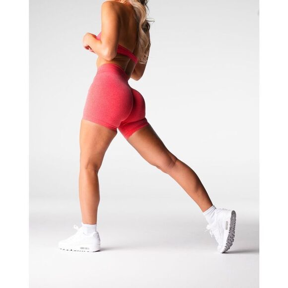 NVGTN Candy Apple Mid Rise Pro Seamless Shorts size S Butt Scrunch !!!sold out - Picture 1 of 9